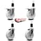 Service Caster 5'' Nylon Swivel 1-1/2'' Expanding Stem Caster Set 2 Total Lock Brakes, 4PK SCC-EXTTL20S514-NYS-2-S-2-112 - alternate 2
